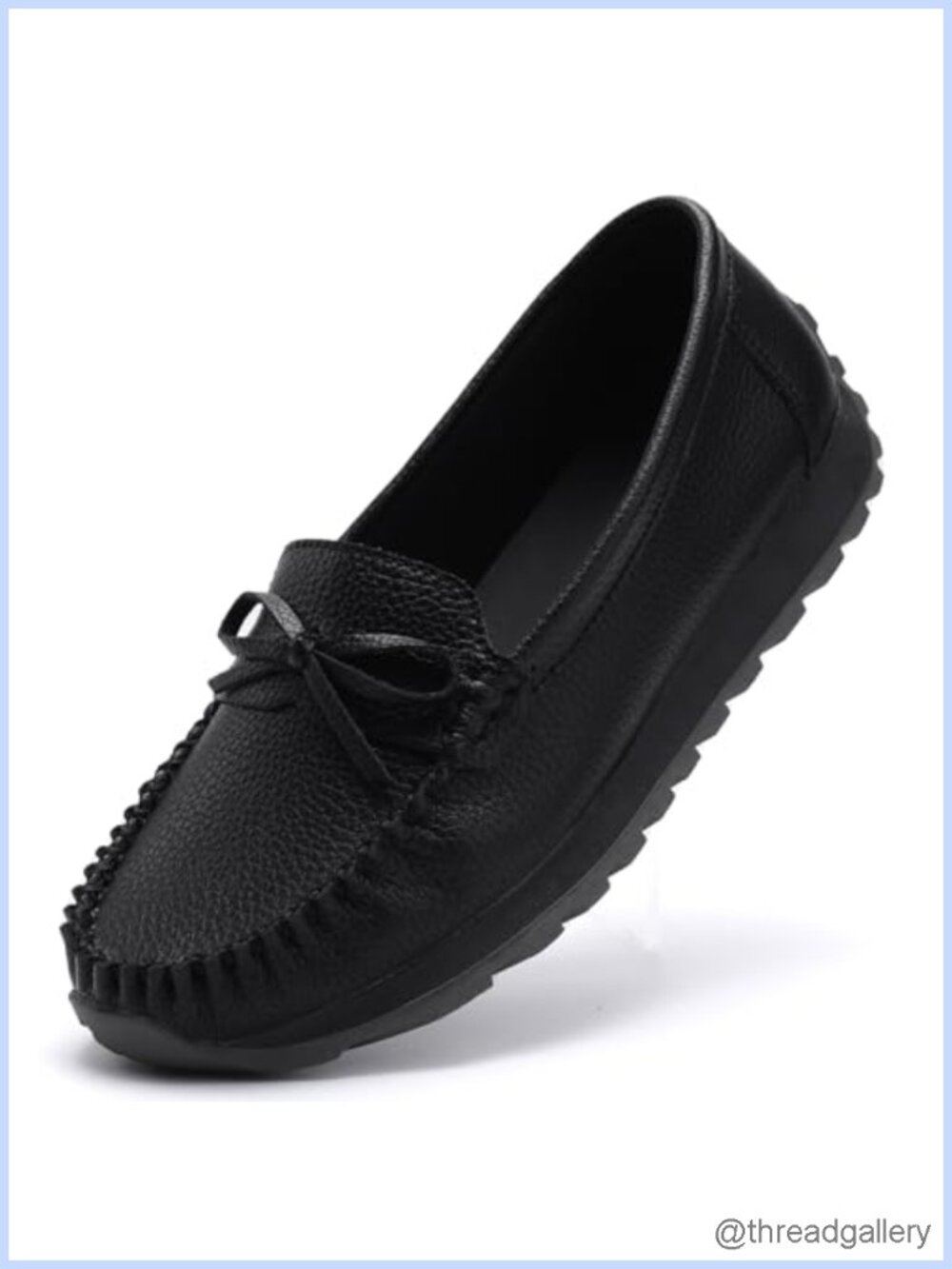 Women's Lightweight Faux Leather Slip On Loafers Comfortable Work Flats